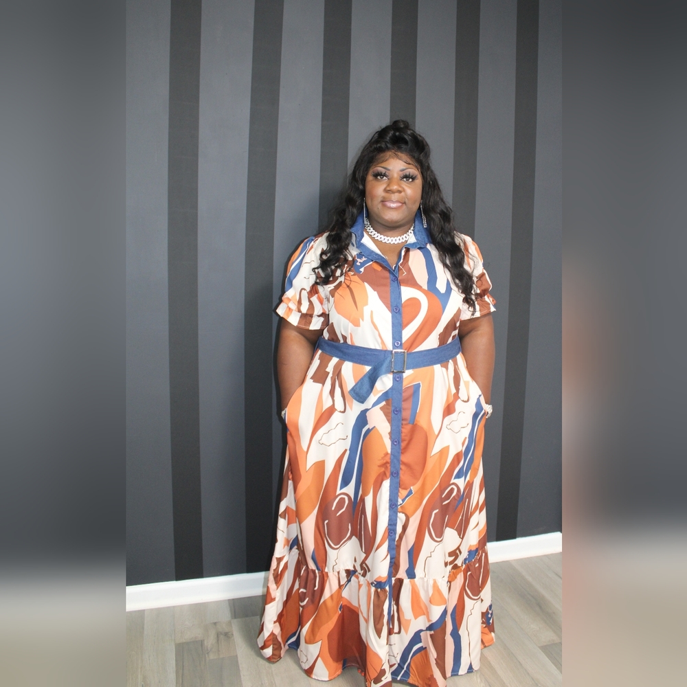 NWOT Maxi Ruffle Dress
